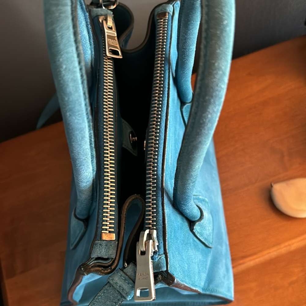 Authentic Prada suede twin tote - Picture 9 of 10